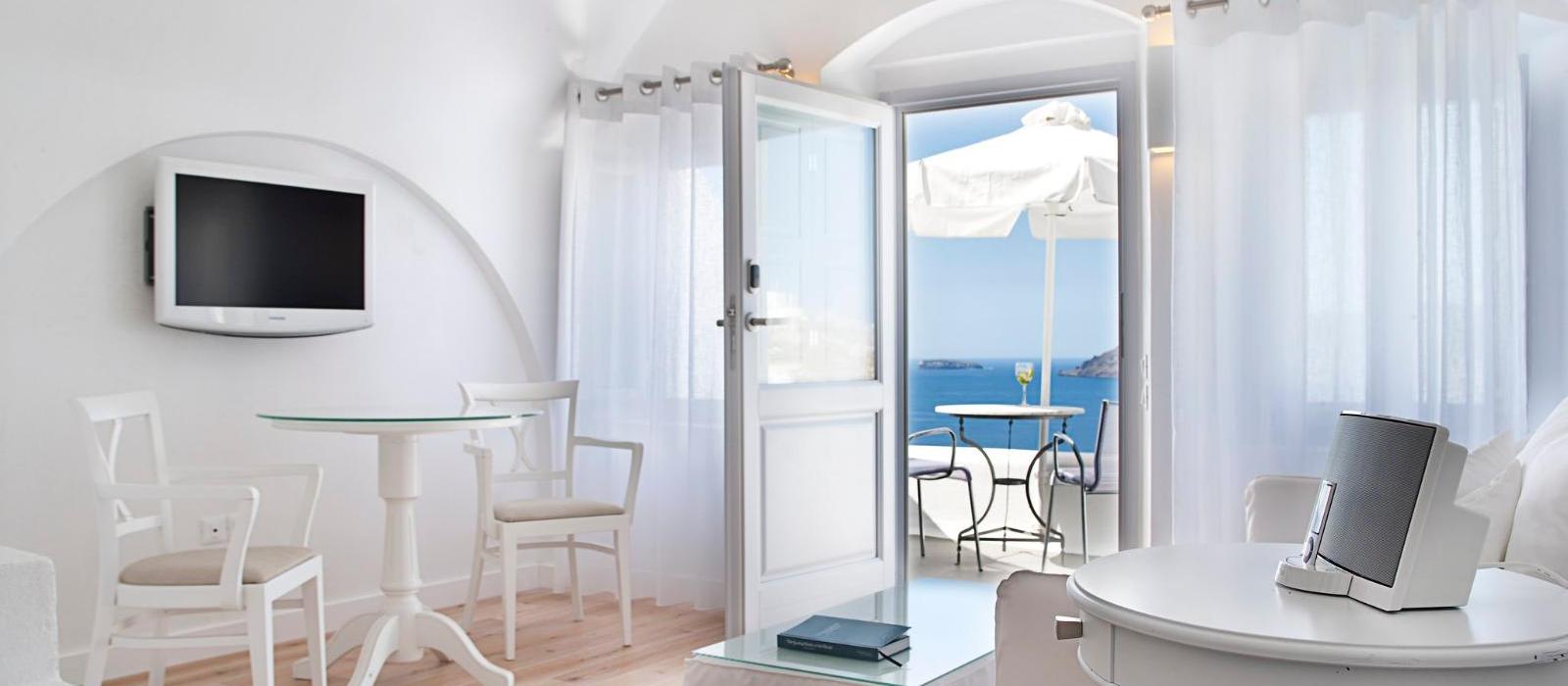 圣托里尼嘉邸祺度假酒店(Katikies Santorini) 高级套房起居室图片  www.lhw.cn